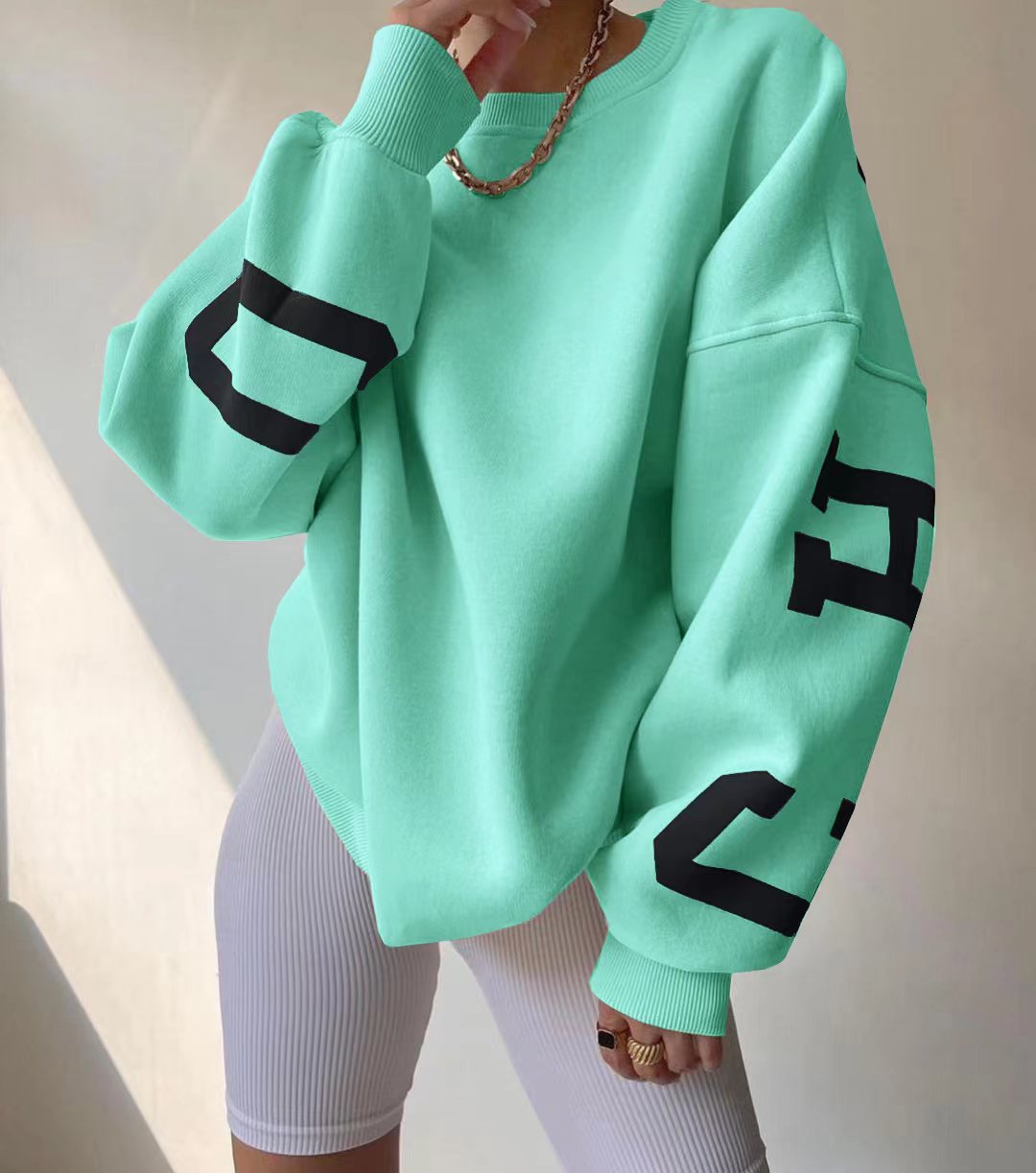 Colette Vasseur | Oversized Letter Print Sweater For Women