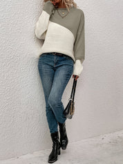 Helene Walbridge | Color Block Relaxed Sweater For Women