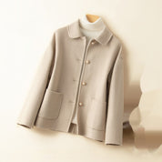Tillie Morholt | Short Wool Coat With Peter Pan Collar For Women
