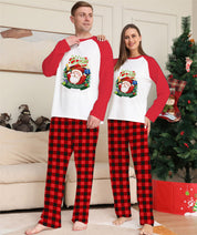 Merry Hearth | Red Raglan Santa Print Christmas Pyjamas Unisex & Family