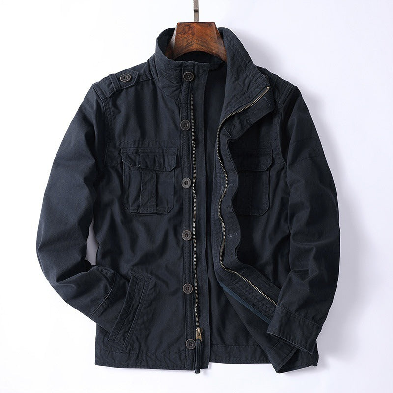 Boone Glenholt | Stand Collar Military Field Jacket For Men