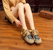 Solange Beaufort | Embroidered Canvas Sneakers For Women
