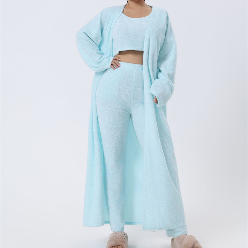 Brianna Vossmore | Fluffy 3-Piece Lounge Set For Women