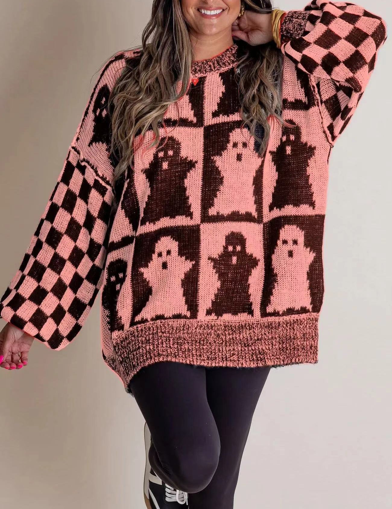 Priscilla Duchamp | Halloween Pumpkin Ghost Sweater For Women