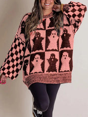 Priscilla Duchamp | Halloween Pumpkin Ghost Sweater For Women