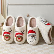 Noel Ashworth | Cozy Santa Claus Christmas Slippers For Women And Men
