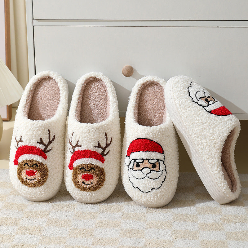 Noel Ashworth | Cozy Santa Claus Christmas Slippers For Women And Men