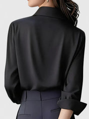 Clarisse Wentford | White Long Sleeve Button-Down Shirt