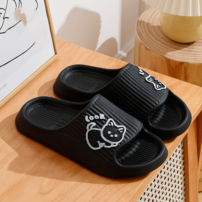 Margot Delacroix | Cozy Cat Platform Slide Slippers For Women