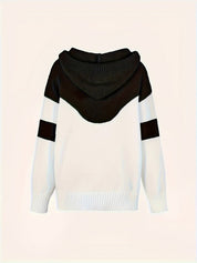 Celestine Roubaud | Color-Block Hoodie With Drawstring Hood For Women
