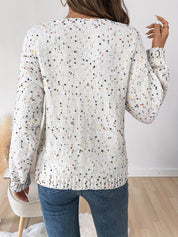 Josephine Vantroy | Speckled Round Neck Sweater For Women