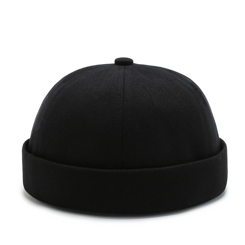 Brimless Beanie Skull Cap Hat - Black