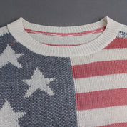 Brielle Ashmore | American Flag Knit Sweater For Women