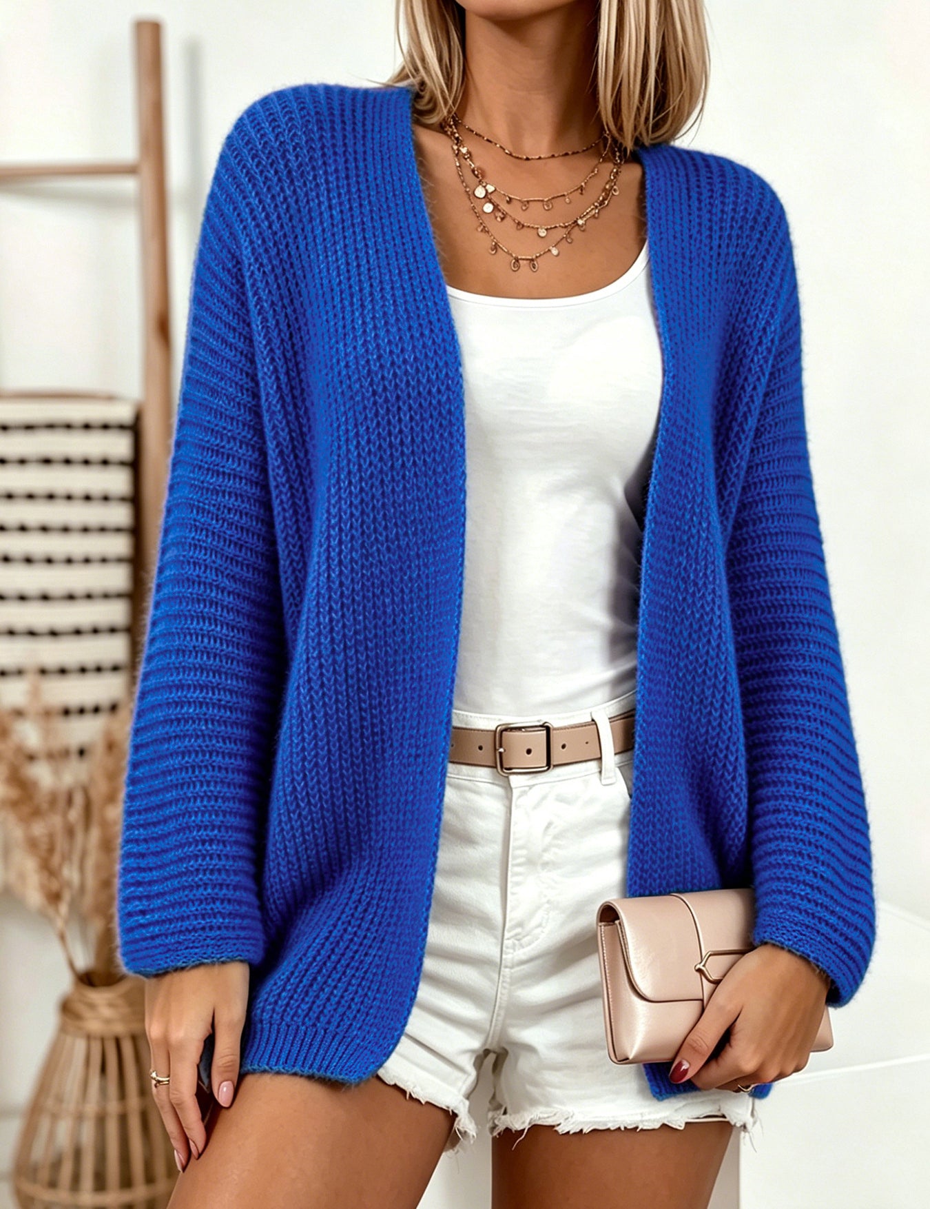 Mireille Ashcombe | Chunky Knit Open-Front Cardigan For Women