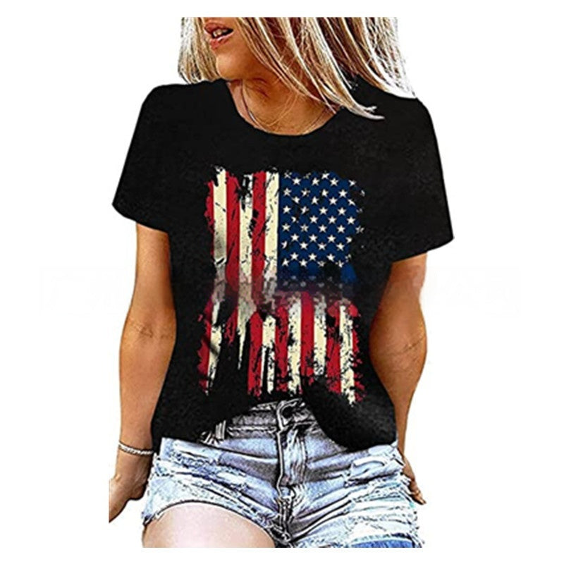 Jade Whitmore | American Flag Graphic T-Shirt For Women