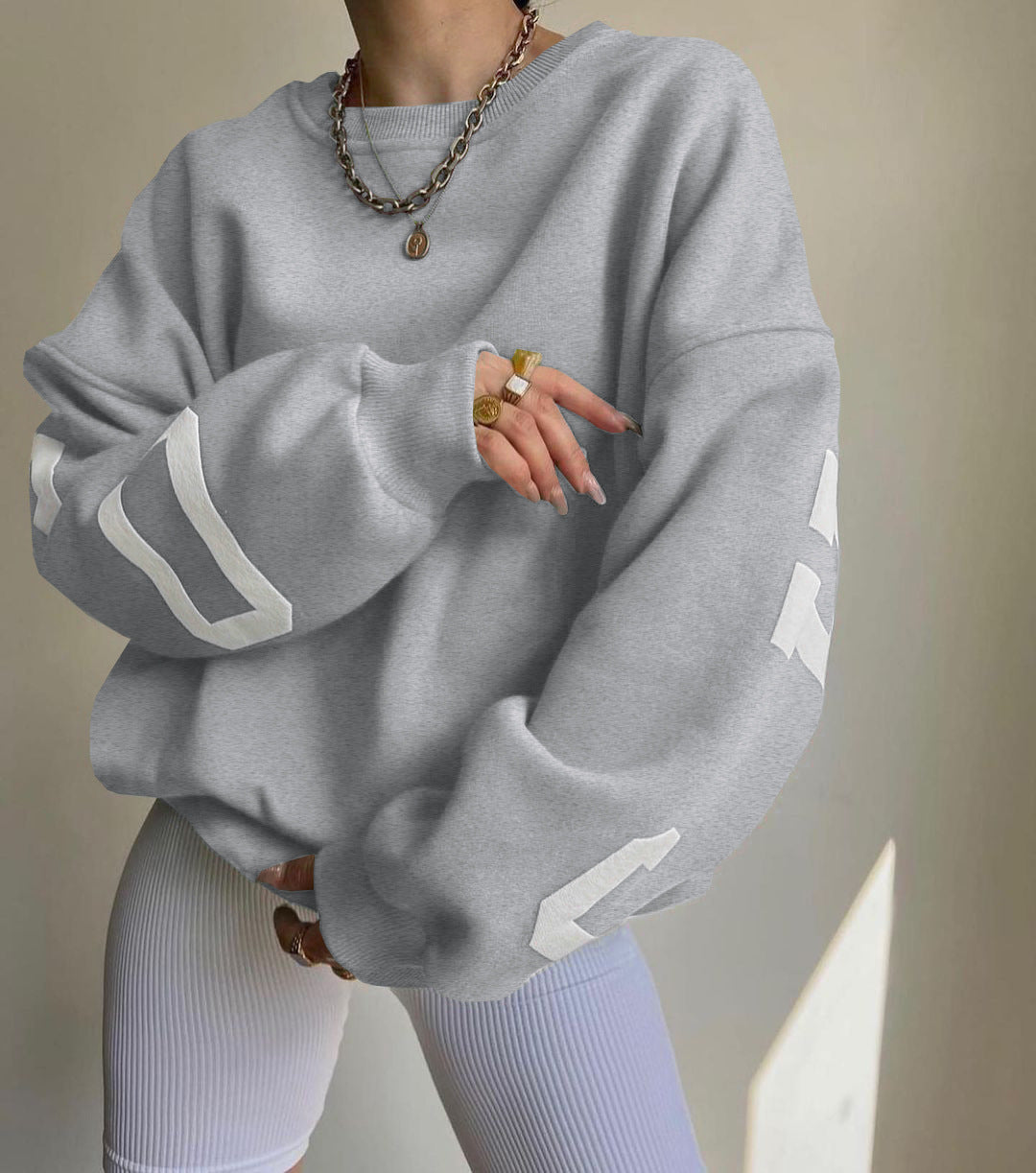 Colette Vasseur | Oversized Letter Print Sweater For Women