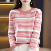 Liliane Cadeau | Striped Knit Sweater For Women