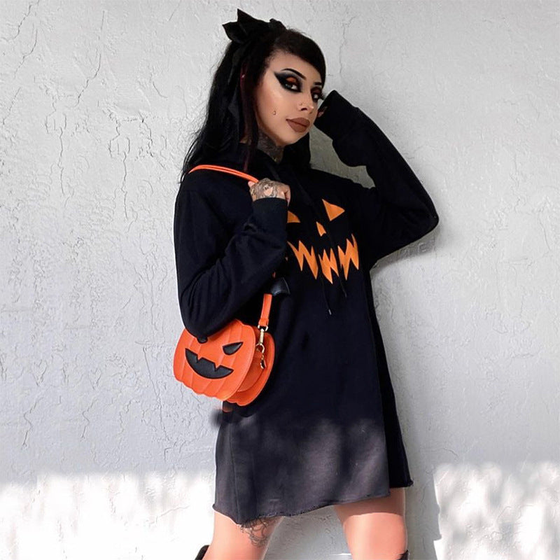 Little Boo | Pumpkin Face Halloween Dress For Women