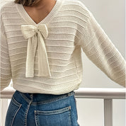 Adrienne Sorbier | Bow-Tie Knit Sweater For Women