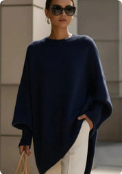 Margot Sinclair | Oversized Batwing Knit Pullover Sweater For Women