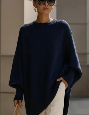 Margot Sinclair | Oversized Batwing Knit Pullover Sweater For Women