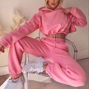 Sienna Whitfield | Cropped Hoodie Jogger Set For Women