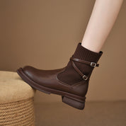 Nell Penwick | Knit Sock Platform Ankle Boots For Women