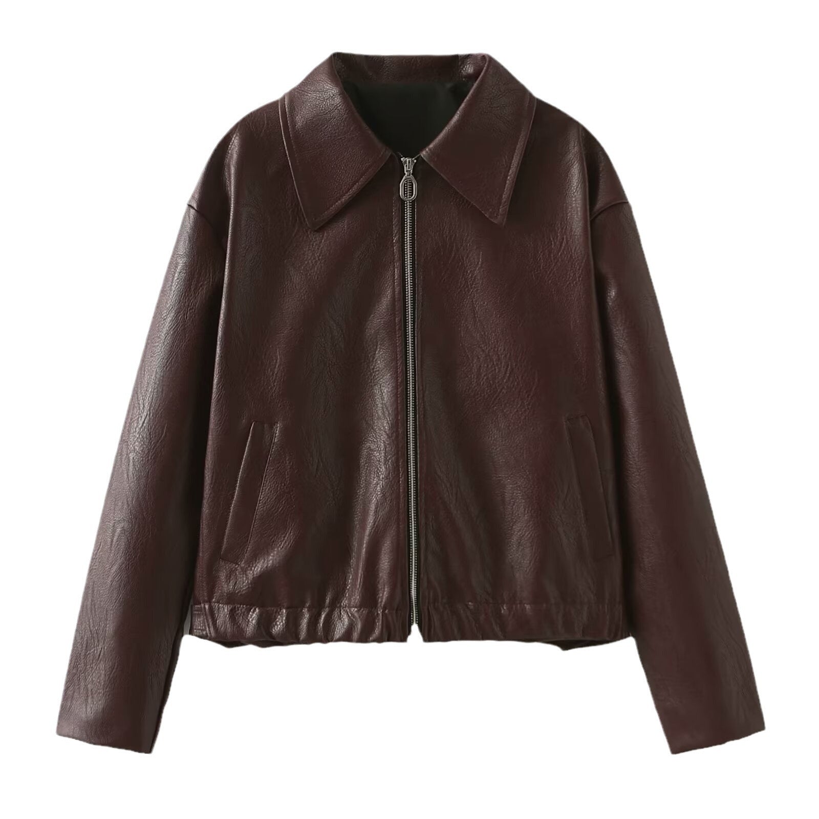 Gabrielle Montclair | Burgundy Leather Jacket For Women