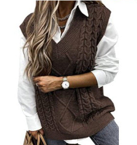 Valentina Sorel | Cable Knit Sweater Vest For Women