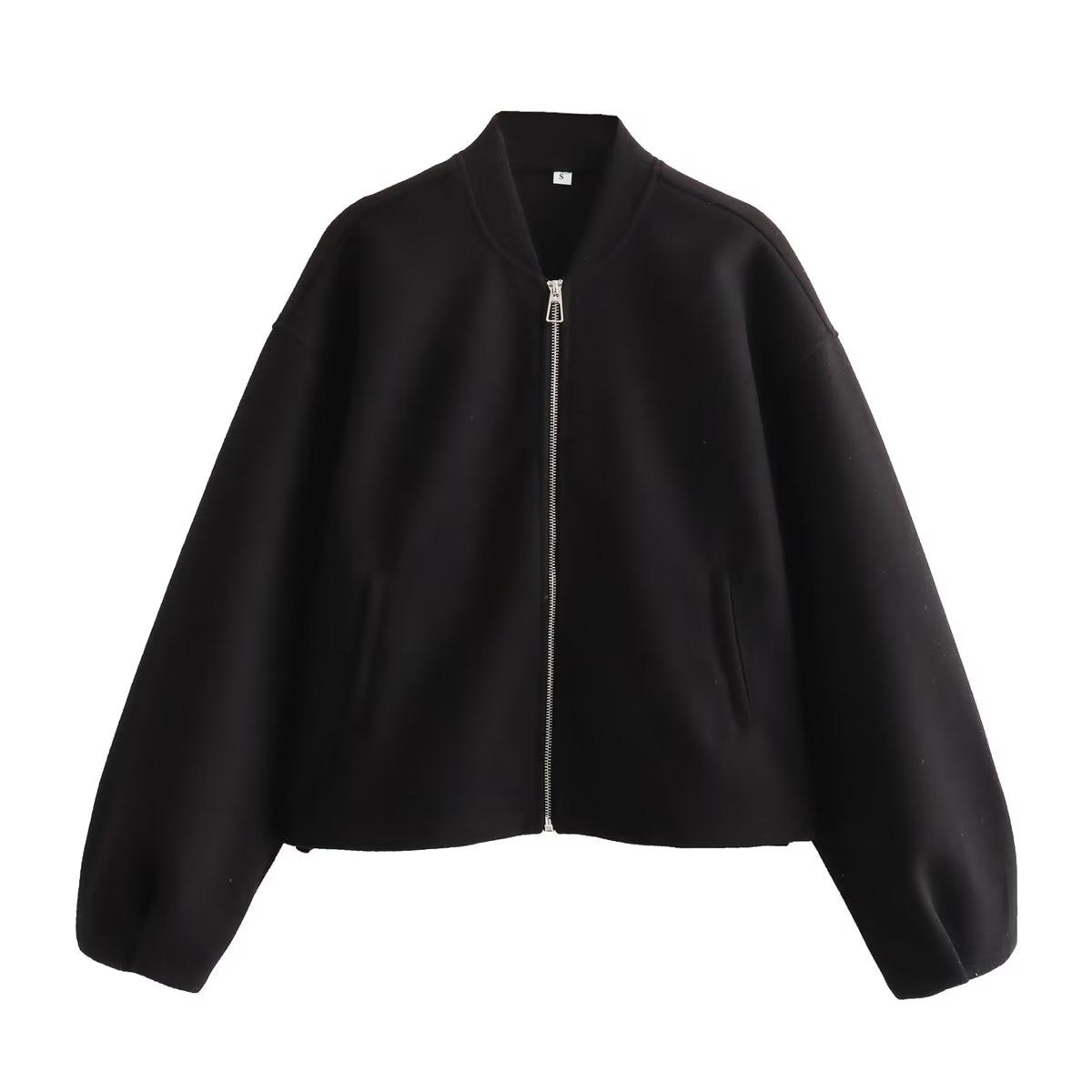 Noelle Fontclair | Stand Collar Wool-Blend Bomber Jacket For Women