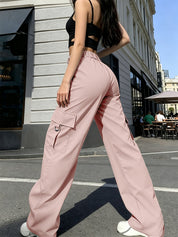 Sabine Hollande | High-Waisted Wide-Leg Cargo Pants For Women