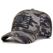 Genevieve Montclair | Black Flag Print Veterans Day Mesh Baseball Cap Unisex