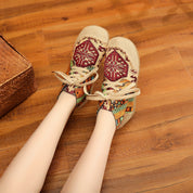 Solange Beaufort | Embroidered Canvas Sneakers For Women