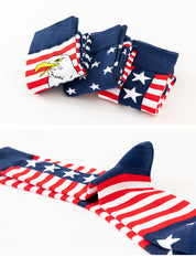 Sylvie Esterhazy | Flag Print Veterans Day Crew Socks Five Pack Unisex & Couples