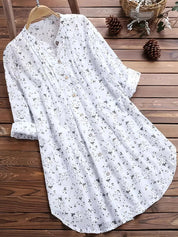 Pauline Vercourt | Floral Button-Up Midi Shirt Dress For Women