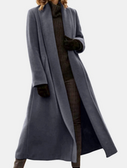 Yvette Charbonneau | Long Wool Blend Cardigan Coat For Women