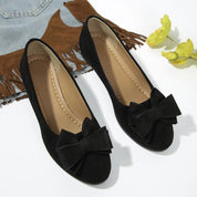 Lucinda Hartbourne | Black Bow Detail Ballet Flats Slip-On