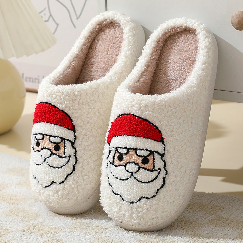 Noel Ashworth | Cozy Santa Claus Christmas Slippers For Women And Men