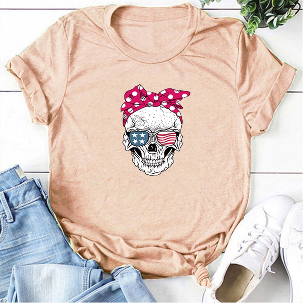 Miss Spooky | Sunflower Skull Halloween T-Shirt For Women