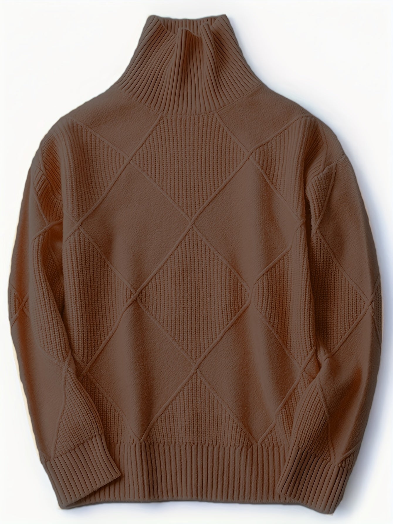 Josephine Alderidge | Diamond-Knit Turtleneck Sweater For Women