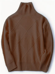 Josephine Alderidge | Diamond-Knit Turtleneck Sweater For Women