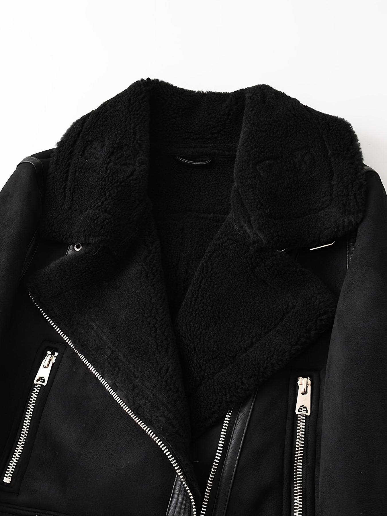 Noelle Dumont | Shearling Belted Leather Jacket For Women