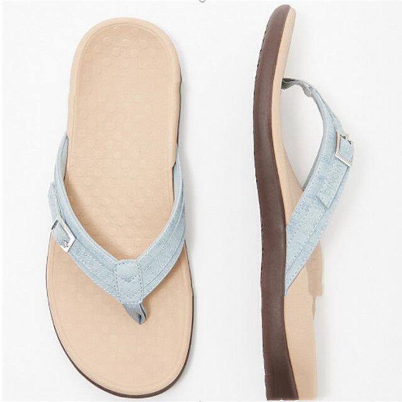 Isabella Marchetti | Denim Flip Flop Sandals For Women