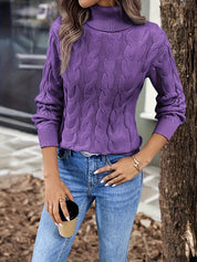 Éloise Vandermeer | Cozy Cable-Knit Turtleneck Sweater For Women
