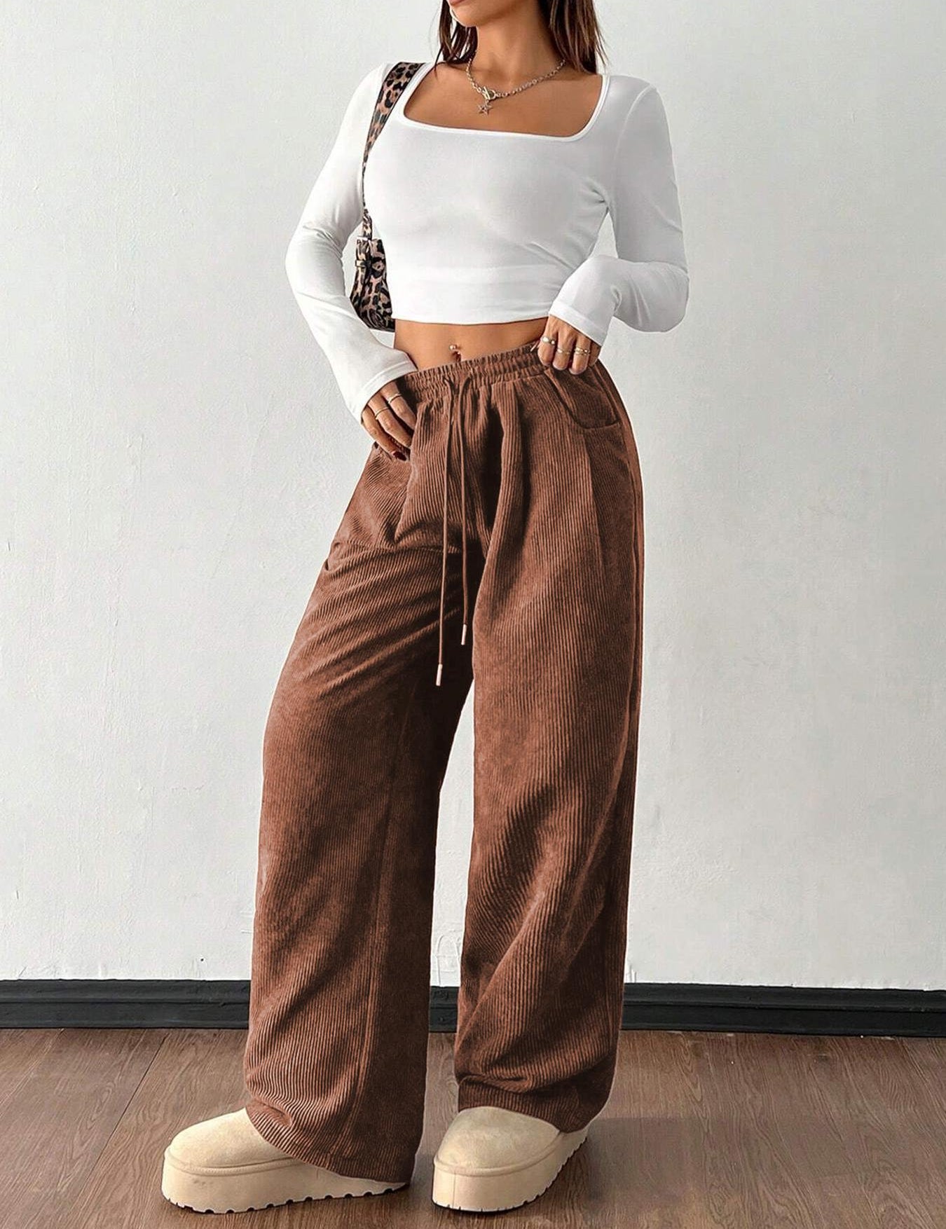 Selene Aubertin | Corduroy Wide-Leg Pants For Women