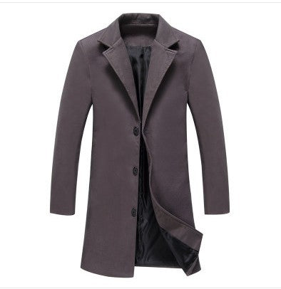 Jameson Evershaw | Single-Breasted Wool-Look Overcoat For Men