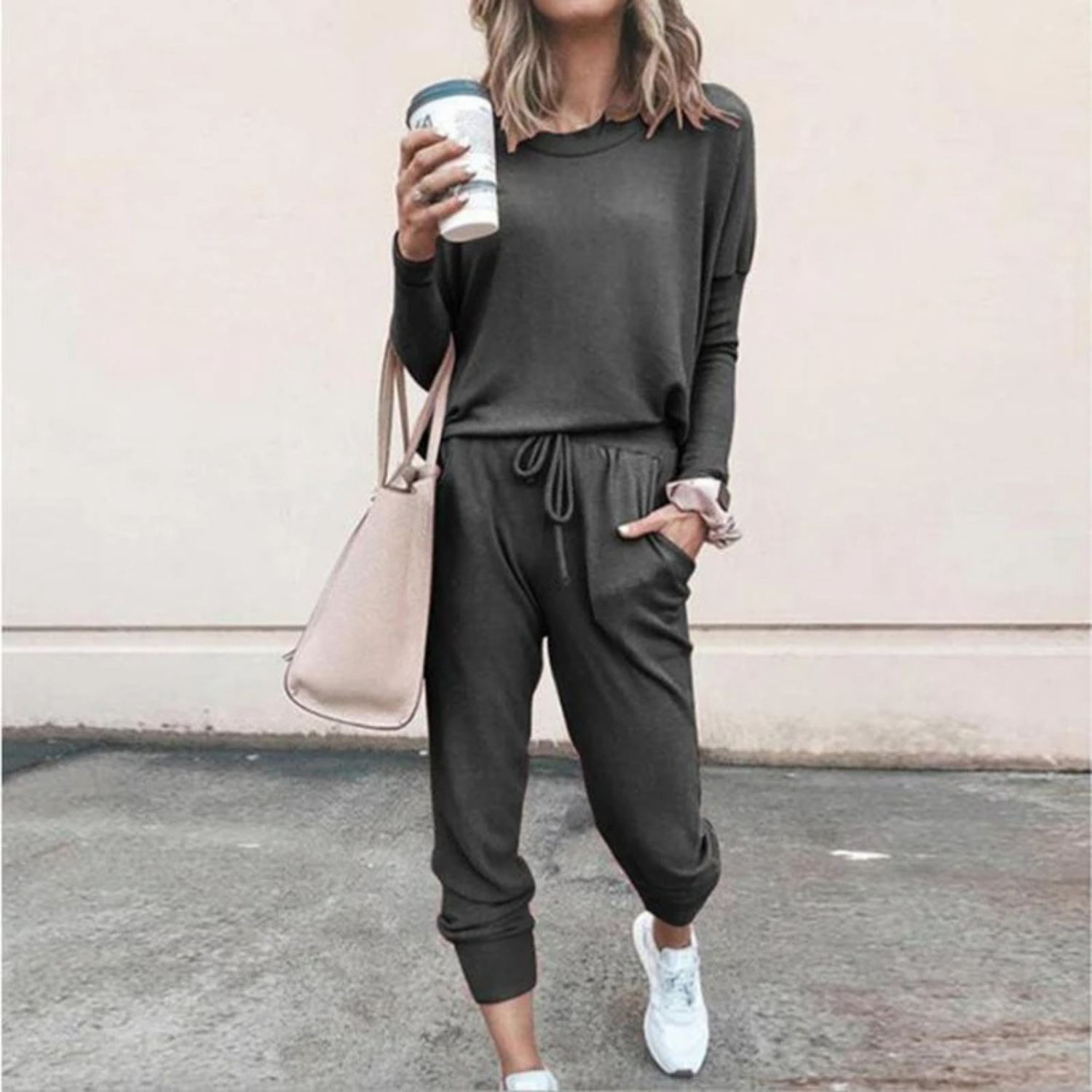 Seraphelle Beaumont | Pink Relaxed Jogger Two-Piece Lounge Set