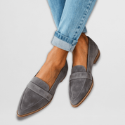 Sylviane Portmoor | Orthopedic Soft Suede Loafers in Tan