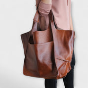 Cordelia Ashworth | Spacious Black Faux Leather Tote Bag