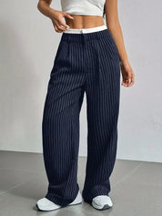 Odile Ferrand | Pinstripe Wide-Leg Trousers For Women